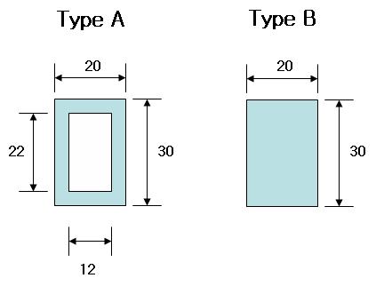 [ũ] ȳϽʴϱ?  ö̶ մϴ.÷ε 鿡 Type A Type B ֽϴ.Type A ߾ӿ 22x12 mm   ̰Type B 20x30 mm   Դϴ.Type A ϴٸ   ֹҡ