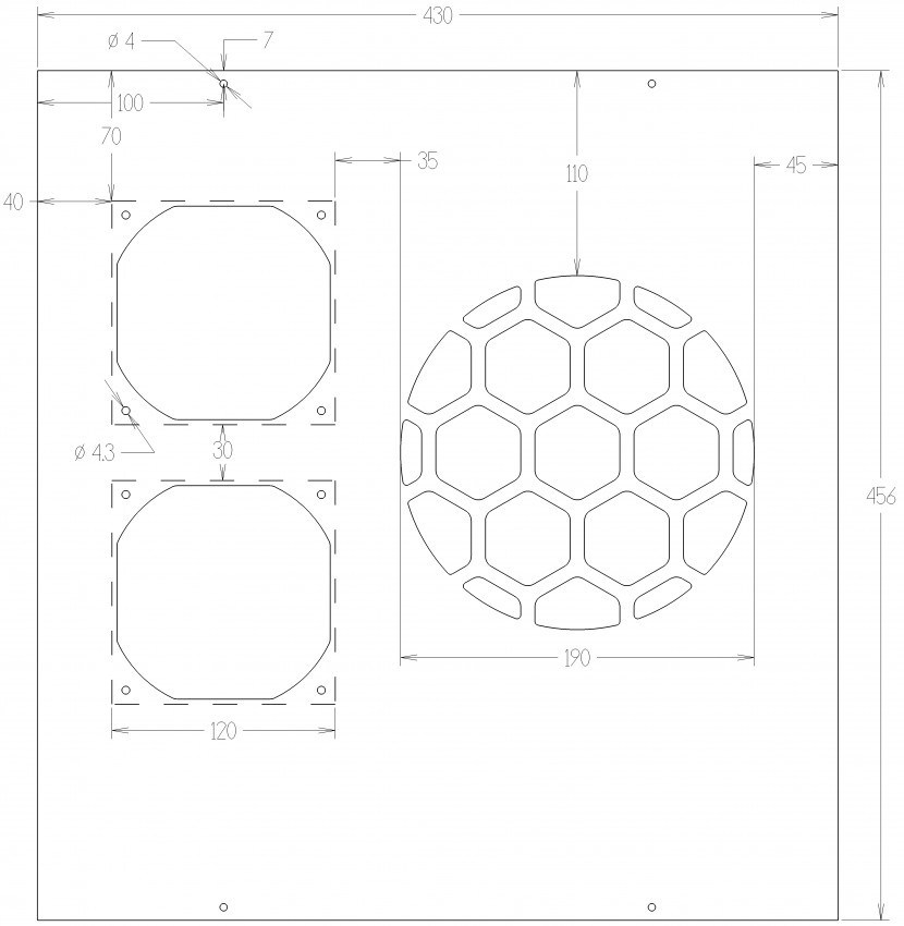 [ũ] ũ: ( ) / 5 t / 430mm /  456mm /   ɼ1: 120mm / 120mm / ΰ1 / ΰ 2 / 30mm / ġ », 40 70 / 1ҿûɼ2: