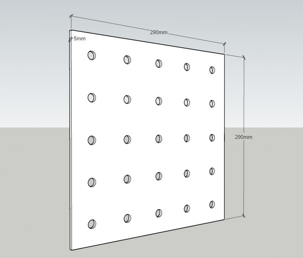 [ũ]  290mm x 290mm x 5mm Ÿ 6Ÿ 25Ź 帳ϴ.
