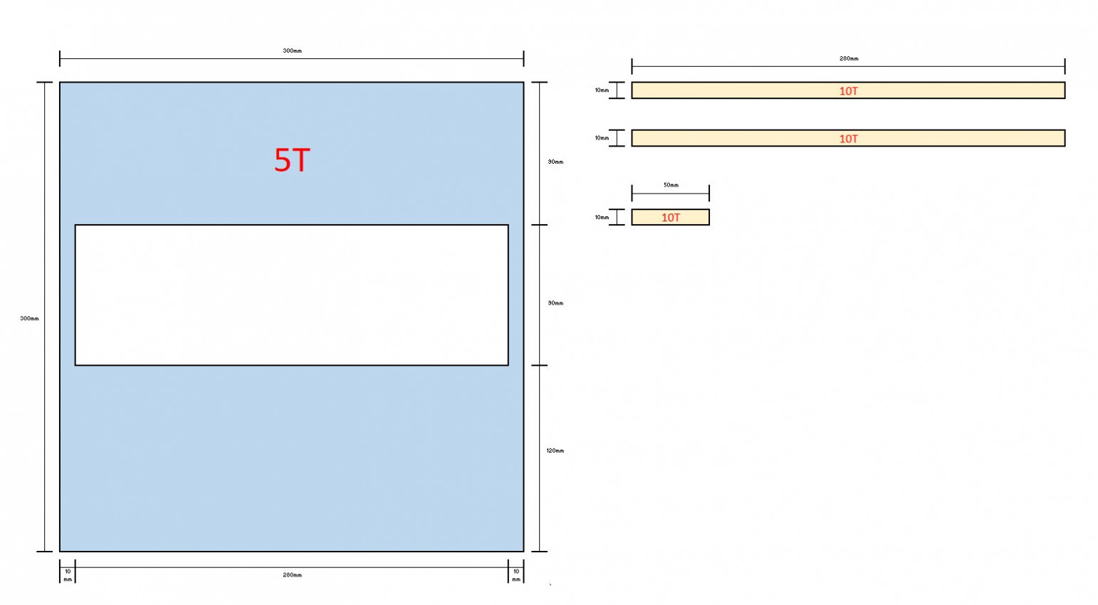 [ũ] 5T  300mm x 300mm ϳ10T 3Դϴ. Ź帳ϴ.