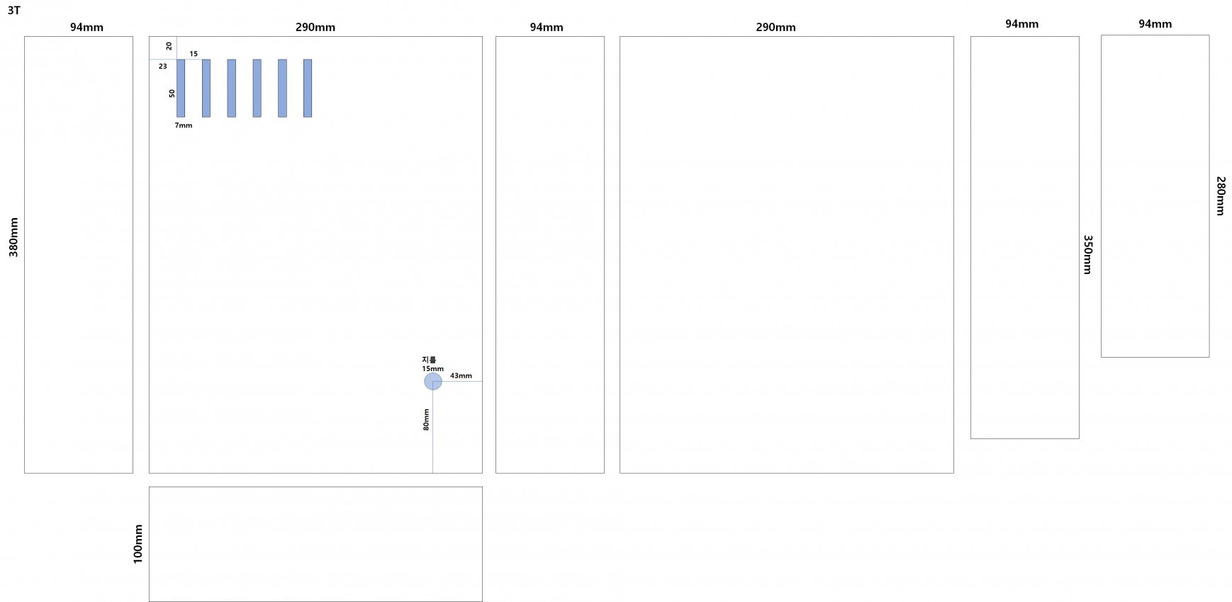 [ũ] ũ     :  ũũ  : 94x380 mm / 2ea290x380 mm / 2ea - 1 Ŀ ʿ.290x10 mm / 1ea94x350 mm / 1ea94x280 mm / 1eaβ : 3T : ÷  